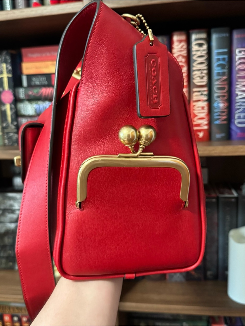 COACH Haversack Scarlet USED - Picture 4 of 11
